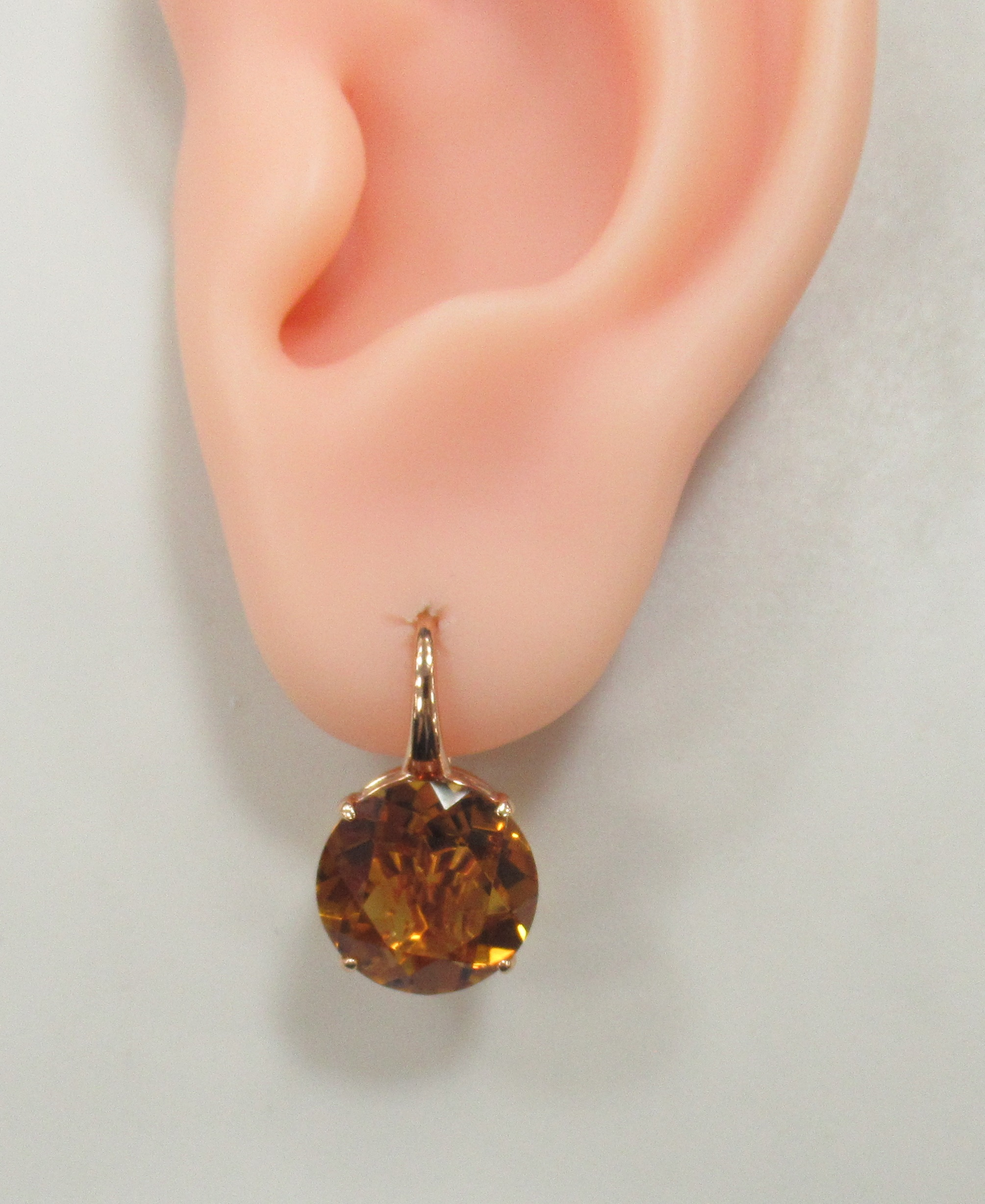 Серебряные серьги с цитринами